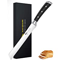 MAD SHARK Cuchillo para Pan 8 Pulgadas- Cortador de Pan Serrado- Cuchillo Alemán para Pastel de Acero Inoxidable con…